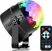 Dekoracje sali - Kula DISCO LED PROJEKTOR z pilotem RGB - miniaturka - grafika 1