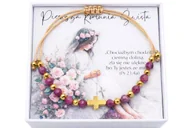 Bransoletki - Bransoletka różaniec Rubin hematyt ręcznie robiona, prezent Komunia Święta - miniaturka - grafika 1