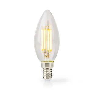 Nedis Lbfe14C352 Żarówka Led E14 Świeca 4,5 W 470 Lm 2700 K Ciepła biel Liczba żarówek w opakowaniu: 1 sztuka Półprzezroczysty - Świece - miniaturka - grafika 1