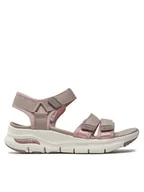 Sandały damskie - Skechers Sandały Arch Fit-Fresh Bloom 119305/TPPK Beżowy - miniaturka - grafika 1