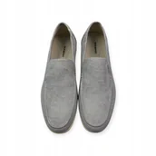 Mokasyny męskie - Mokasyny męskie zamszowe Old Money 39 - miniaturka - grafika 1