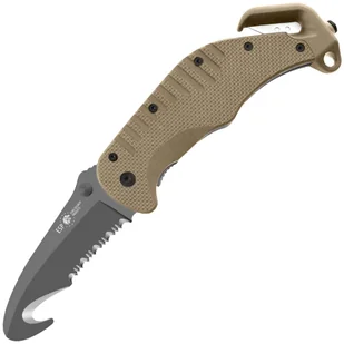 Nóż składany ratowniczy ESP Rescue Knife RKK-02 - Khaki - Noże - miniaturka - grafika 1