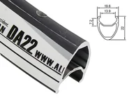 Części rowerowe - Alexrims Obręcz szosa DA22 700x28otw bok CNC czarna 5907558624281 - miniaturka - grafika 1