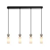 Lampy sufitowe - Lampa wisząca SANTOS czarna matowa 4 x G9 x 40W wym: 185 x 81 x 6 cm Italux - miniaturka - grafika 1