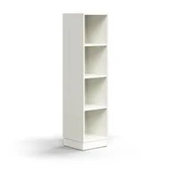 Regały biurowe - Regał QBUS, 3 półki, cokół, 1636x400x400 mm, biały - miniaturka - grafika 1