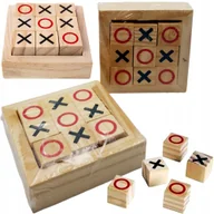 Klocki - Gra Kółko I Krzyżyk Drewniane Klocki Estetyczne Wykonanie Proste Zasady Gry - miniaturka - grafika 1