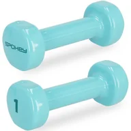 Hantle i ciężarki - Spokey, Zestaw hantli 2x1 kg TQ, Shape, niebieskie - miniaturka - grafika 1