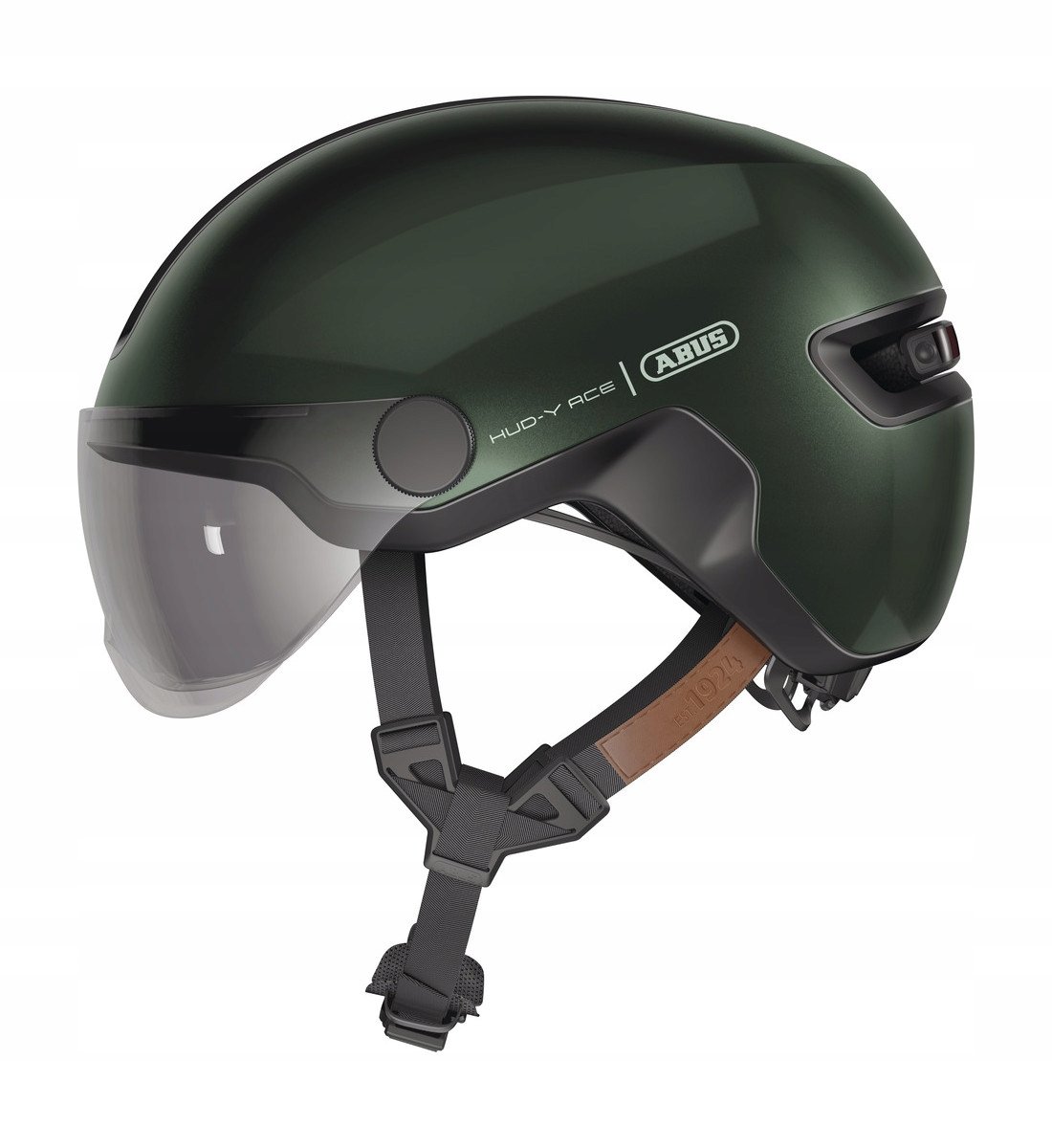 Kask rowerowy Abus Urban Hud-y Ace Led Moss Green M 54-58cm