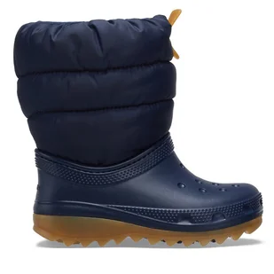 Śniegowce Crocs Classic Neo Puff Boot T 207683 Niebieski - Buty dla chłopców - miniaturka - grafika 1