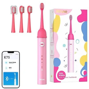 Szczoteczka soniczna do zębów dla dzieci z aplikacją oraz zestawem końcówek Bitvae K7S (różowa) - Szczoteczki do zębów dla dzieci - miniaturka - grafika 1