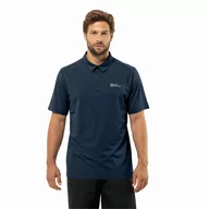 Koszulki męskie - Męska koszulka polo Jack Wolfskin DELGAMI POLO M night blue - S - miniaturka - grafika 1