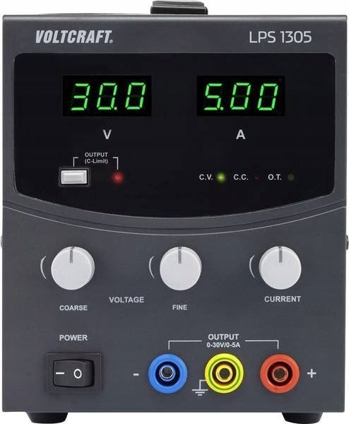 Zasilacz laboratoryjny regulowany VOLTCRAFT LPS1305, 0 - 30 V/DC, 0 - 5 A, 150 W, Ilość wyjść 1 x 1380494