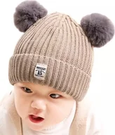 Czapki dla dzieci - Czapka dziecięca Lovely-Slabo Brown KP21586 - miniaturka - grafika 1
