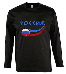 Supportershop Supportershop męska koszulka z długim rękawem Rosja Czarny M 5060542521215 - Koszulki męskie - miniaturka - grafika 1