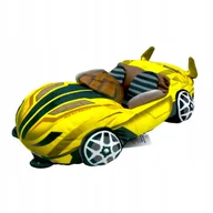 Kołdry i poduszki dla dzieci - Hot Wheels Bolid Auto Samochód Żółty Poduszka Kształtka Dziecięca - miniaturka - grafika 1