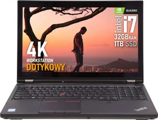 Thinkpad P52 i7-8850H 32GB 1TB Dotyk 3840x2160px IPS Quadro M1200 W11 - Elektronika OUTLET - miniaturka - grafika 1