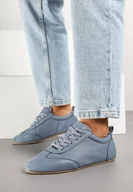 Trampki damskie - Niebieskie Klasyczne Tenisówki z Ekoskóry Verianns - miniaturka - grafika 1