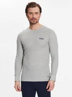 Koszulki męskie - Polo Ralph Lauren Longsleeve 714899615003 Szary Regular Fit - miniaturka - grafika 1