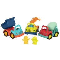 Samochody i pojazdy dla dzieci - B. Toys : Happy Cruisers Zestaw 3 Samochodów Budowlanych Z Figurkami Kierowców - miniaturka - grafika 1