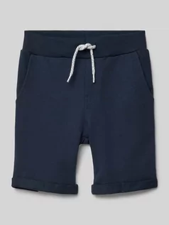 Spodnie i spodenki dla chłopców - Szorty z dzianiny dresowej z prostą nogawką i wpuszczanymi kieszeniami model ‘VERMO’ - grafika 1
