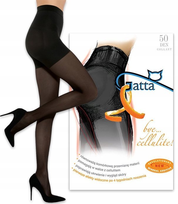 Rajstopy Gatta Bye Cellulite 50 den czarne Nero r. 5-XL