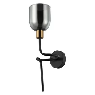 Servio kinkiet 1-punktowy czarny/dymiony WL-66892-1A-BK-SG - Lampy ścienne - miniaturka - grafika 1