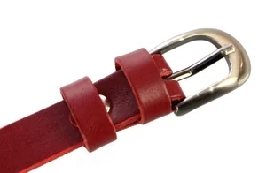 Pasek Damski Skórzany Gładki CezMar (PL) 20 mm Skóra Licowa BORDOWY Wąski - Paski Pasek Damski Skórzany Gładki CezMar (PL) 20 mm Skóra Licowa BORDOWY Wąski - Paski - miniaturka - grafika 5