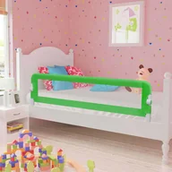 Zabezpieczenia dla dzieci - VIDAXL, Barierka do łóżeczka dziecięcego, Zielony, 42x120 cm - miniaturka - grafika 1