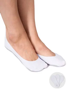 Skarpety stopki damskie niskie laserowe z miękkim podbiciem szare 3PAK 36-41 YOCLUB - Skarpetki damskie - miniaturka - grafika 1