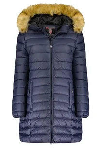 Kurtka damska Geo Norway Clara zimowa długa granatowa-S - Kurtki damskie - miniaturka - grafika 1