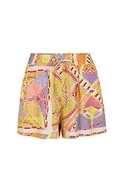 Spodenki damskie - O'NEILL Amiri Beach Shorts Szorty, 32013 Yellow Scarf Print, Regularne damskie, 32013 Yellow Scarf Print, XS-S - miniaturka - grafika 1