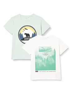 NKMVAGNO 2P SS Loose Top B, Subtle Green/Pack: 2p Subtle Green + White Alyssum, 158-164 - Koszulki i topy damskie - miniaturka - grafika 1