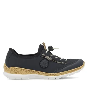 Sneakersy Rieker N4263-14 Granatowy - Sneakersy damskie - miniaturka - grafika 1