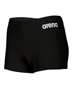 ARENA Chłopięce spodenki kąpielowe Boy's Team Swim Solid Shorts, czarno-białe, 8-9 lat, czarno-biały., 8-9 lat - Kąpielówki dla chłopców - miniaturka - grafika 1