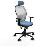 Fotele i krzesła biurowe - Krzesło Biurowe z Zagłówkiem Piqueras y Crespo 1D036N2 Błękitne niebo - miniaturka - grafika 1