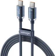 Ładowarki do telefonów - Kabel USB-C / USB-C Voltage PureCrystal 100W PD 100cm niebieski - miniaturka - grafika 1