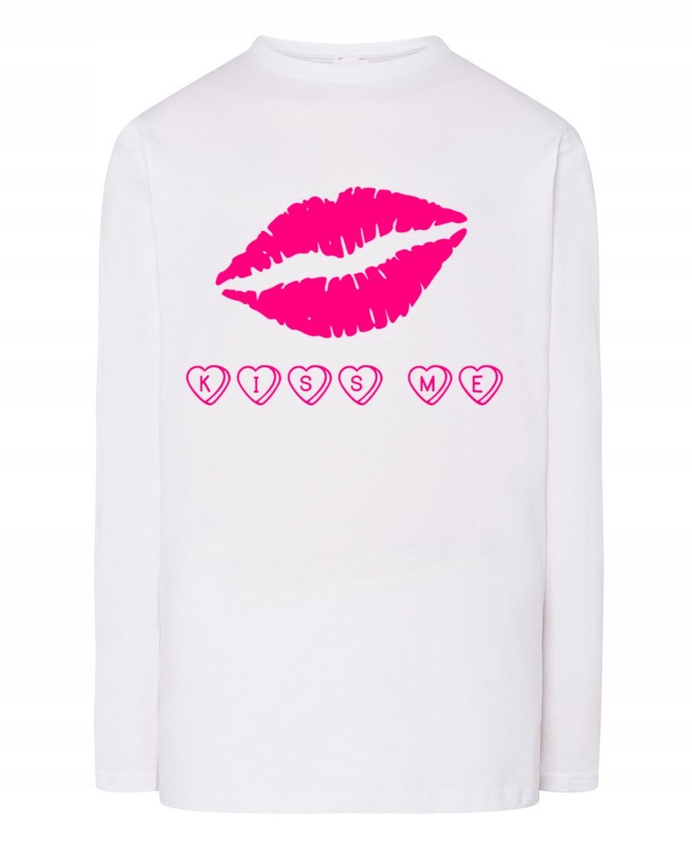 Walentynkowy Longsleeve nadruk Kiss Me S