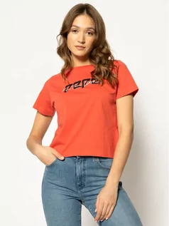 Koszulki i topy damskie - Pepe Jeans T-Shirt Pearl PL504479 Pomarańczowy Regular Fit - grafika 1