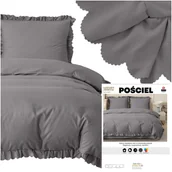 Pościel - Pościel 160 x 200 3cz z Falbaną Luxury Jowita 06 - miniaturka - grafika 1
