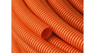 Rury i kanały wentylacyjne - elettrocanali Rura karbowana bezhalogenowa samoodkształcalna TP12 pomarańczowa 50 z pilotem i smarowaniem 25m ECTP1250T - miniaturka - grafika 1
