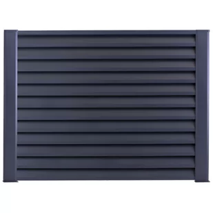 Panel ogrodzeniowy z listwami Z, 893 x 2000 mm, z listwą maskującą, antracyt - Ogrodzenia - miniaturka - grafika 1