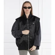 Kamizelki damskie - CALVIN KLEIN JEANS Satynowy bezrękawnik | Loose fit - miniaturka - grafika 1