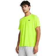 Koszulki sportowe męskie - Męska koszulka treningowa Under Armour UA Tech Textured SS - zielona - UNDER ARMOUR - miniaturka - grafika 1