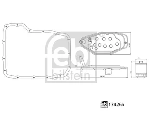 Zestaw filtra hydraulicznego, automatyczna skrzynia biegów Febi Bilstein 174266 - Układ napędowy - akcesoria - miniaturka - grafika 1