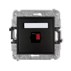 Mechanizm gniazda głośnikowego pojedynczego czarny mat 12MGG-1 Karlik Mini - Gniazdka elektryczne - miniaturka - grafika 1