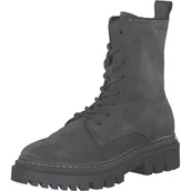 Botki damskie - Tamaris Damskie sztyblety Lace Boot Flat 1-25276-41, antracytowe, 37 EU, antracytowy, 37 EU - miniaturka - grafika 1