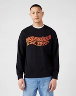 Bluzy męskie - WRANGLER GRAPHIC CREW BLACK W6E9IL100 L - miniaturka - grafika 1