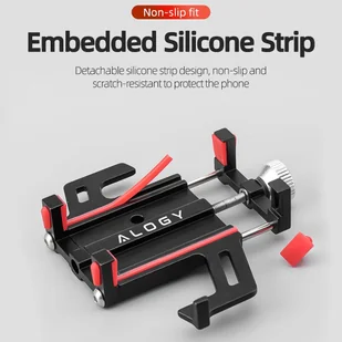 Uchwyt rowerowy na kierownicę Alogy Bike Phone Holder do telefonu 55-95mm na rower motor hulajnogę Czarny - Akcesoria do tabletów i e-booków - miniaturka - grafika 22