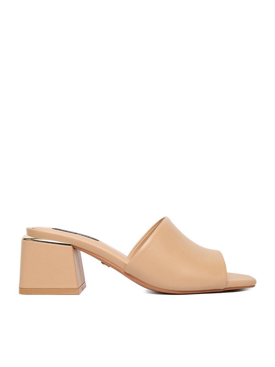 Nine West Klapki Damskie Beżowy NINE WEST-CEO-6223-9 Beżowy
