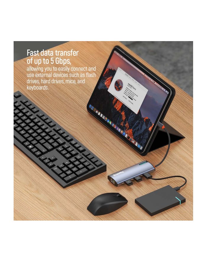 Stacja dokująca Colorway 6-in-1 Docking Station CWHUB02 CW-HUB02